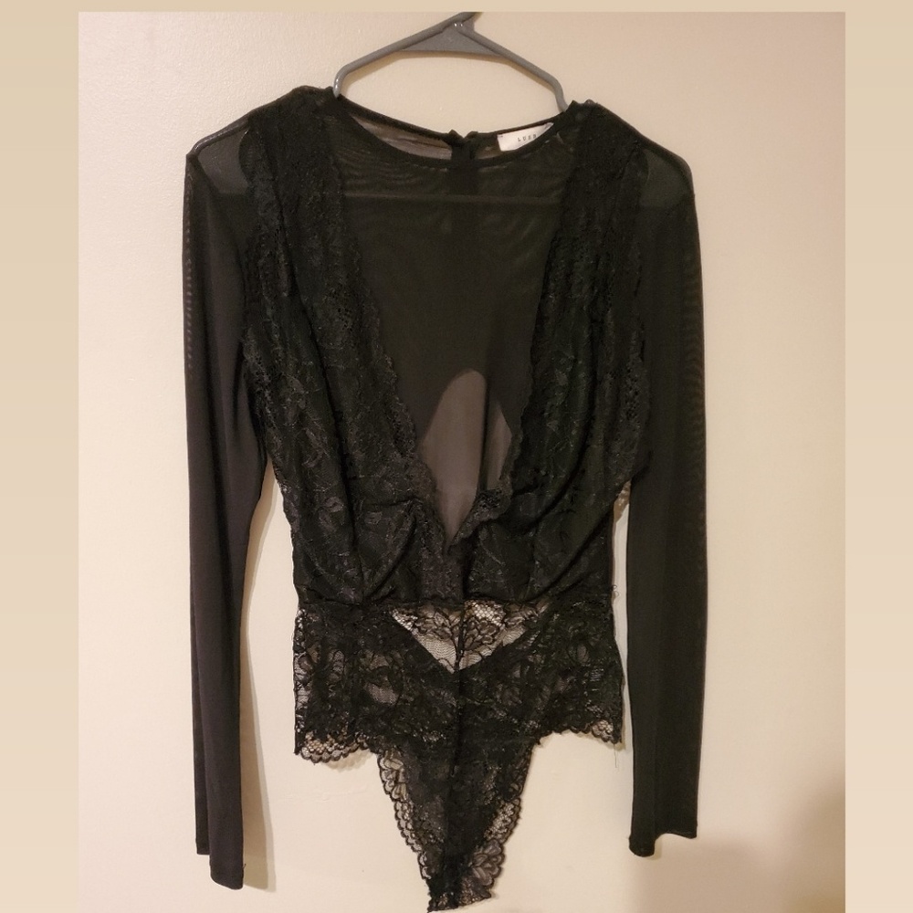 Sheer Black Bodysuit